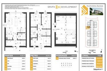 Rzut - Dom na sprzedaż 5 pokoi o powierzchni 116,47 m² - numer 11A w Duchnickie Zacisze