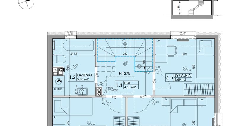Rzut - Dom na sprzedaż 4 pokoje o powierzchni 86,18 m² - numer 95A w Nova Magdalenka 7 etap VII-VIII