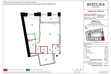 Rzut - Mieszkanie na sprzedaż 3 pokoje o powierzchni 84,64 m² - numer M044 w Warzelnia by Bohema