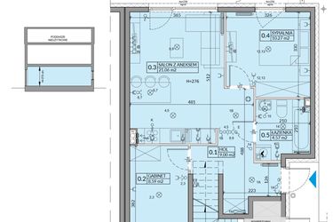 Rzut - Mieszkanie na sprzedaż 3 pokoje o powierzchni 53,49 m² - numer 66A w Domy na Witosa etap 2A i 2B
