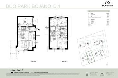 Rzut - Dom na sprzedaż 4 pokoje o powierzchni 131,08 m² - numer D1 w DUO Park Bojano