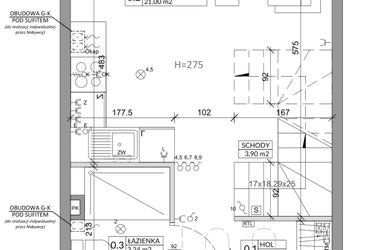 Rzut - Dom na sprzedaż 3 pokoje o powierzchni 64,2 m² - numer 20A w Ogrody Przyjaciół 5 etap II