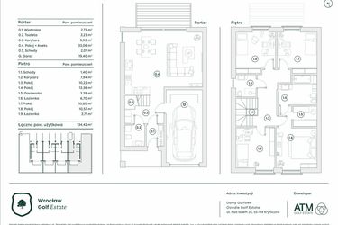 Rzut - Dom na sprzedaż 5 pokoi o powierzchni 134,07 m² - numer 39A w Domy Golfowe II