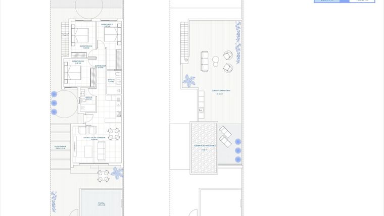 Rzut - Dom na sprzedaż 3 pokoje o powierzchni 105,47 m² - numer 2 w Willa w Los Alcázares - 35446046