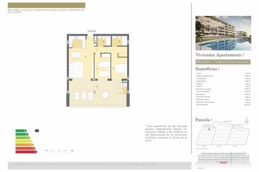 Rzut - Mieszkanie na sprzedaż 2 pokoje o powierzchni 98,74 m² - numer 3-AP-04 w Apartamenty w Mutxamel - 20642228
