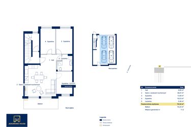Rzut - Mieszkanie na sprzedaż 4 pokoje o powierzchni 70,32 m² - numer 27 w Nova Jeziorowa 2