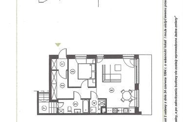 Rzut - Mieszkanie na sprzedaż 2 pokoje o powierzchni 60,47 m² - numer 10_1 w Apartamenty Sielanka