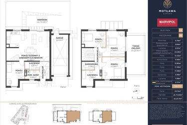 Rzut - Mieszkanie na sprzedaż 5 pokoi o powierzchni 138,2 m² - numer D3.M2 w Motława Garden