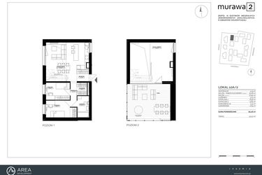 Rzut - Mieszkanie na sprzedaż 3 pokoje o powierzchni 82,06 m² - numer 10A/2 w Murawa 2