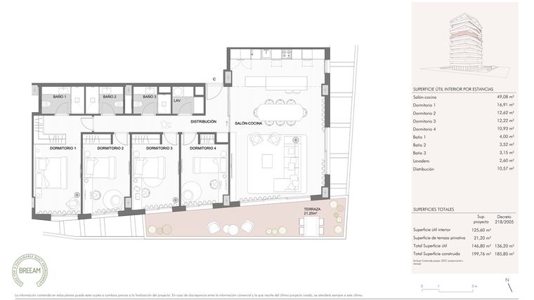 Rzut - Mieszkanie na sprzedaż 4 pokoje o powierzchni 89,22 m² - numer 378D w Octavia