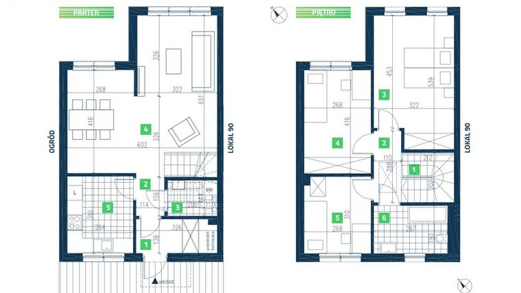 Rzut - Dom na sprzedaż 4 pokoje o powierzchni 94,46 m² - numer 89 w SK Park - etap III