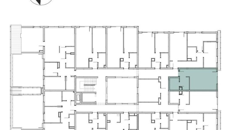 Rzut - Mieszkanie na sprzedaż 1 pokój o powierzchni 31,3 m² - numer M47 w Atrium House
