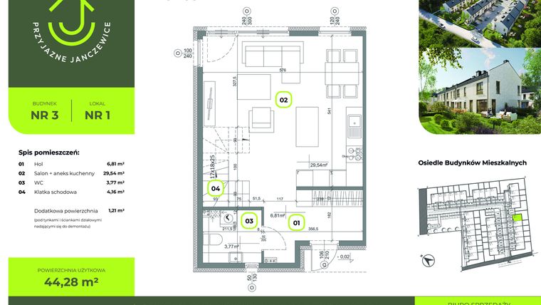 Rzut - Dom na sprzedaż 4 pokoje o powierzchni 88 m² - numer B3.1 w Przyjazne Janczewice