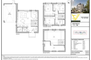 Rzut - Mieszkanie na sprzedaż 4 pokoje o powierzchni 134,4 m² - numer B2 w Juranda Village etap III