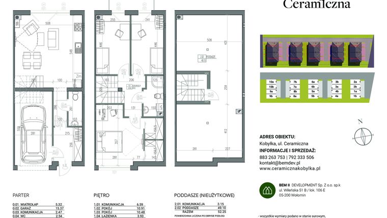 Rzut - Dom na sprzedaż 4 pokoje o powierzchni 103,4 m² - numer 7a w Osiedle Ceramiczna