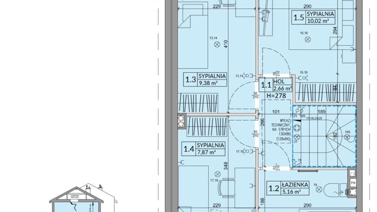 Rzut - Dom na sprzedaż 4 pokoje o powierzchni 77,99 m² - numer 39A w Osiedle Słoneczne etap IV