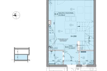 Rzut - Dom na sprzedaż 3 pokoje o powierzchni 61,92 m² - numer 2 w Boska Ksawerowska 2