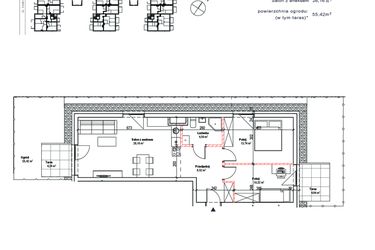 Rzut - Mieszkanie na sprzedaż 3 pokoje o powierzchni 63,24 m² - numer 15 w Łowicka 25