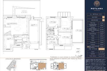 Rzut - Mieszkanie na sprzedaż 5 pokoi o powierzchni 138,2 m² - numer D3.M2 w Motława Garden