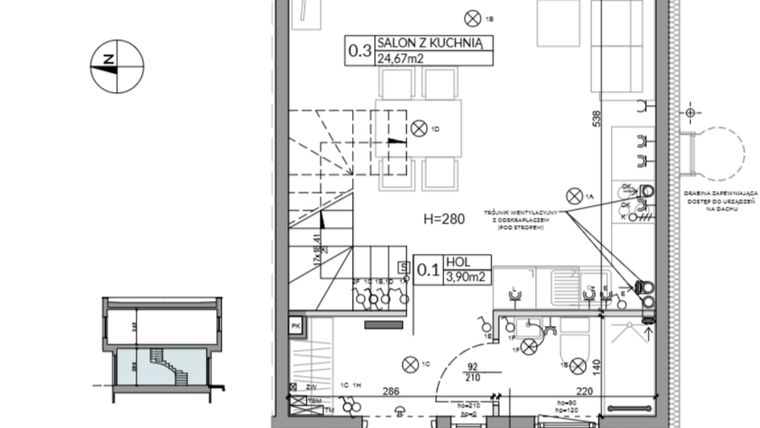 Rzut - Dom na sprzedaż 4 pokoje o powierzchni 74,84 m² - numer 9 w Boska Ksawerowska 2