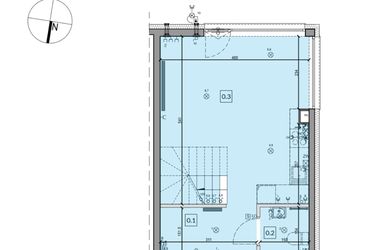 Rzut - Dom na sprzedaż 3 pokoje o powierzchni 64,9 m² - numer 15 w Zielone Ogrody etap II