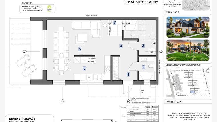 Rzut - Dom na sprzedaż 4 pokoje o powierzchni 140,18 m² - numer 6 w Zielony Olesin