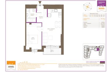 Rzut - Mieszkanie na sprzedaż 2 pokoje o powierzchni 44,12 m² - numer 12 w Panorama Ursus
