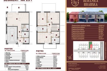 Rzut - Dom na sprzedaż 4 pokoje o powierzchni 129,96 m² - numer 23/1 w Dzielnica Hrabska etap IV
