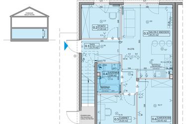 Rzut - Mieszkanie na sprzedaż 4 pokoje o powierzchni 59,85 m² - numer 31A w Domy na Witosa etap 1B