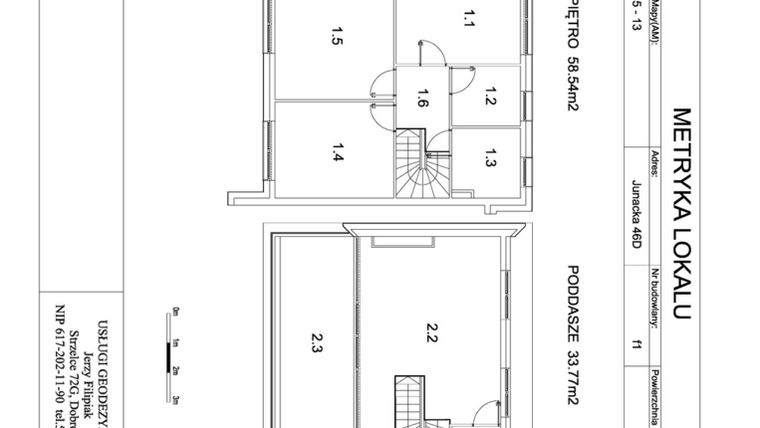 Rzut - Dom na sprzedaż 5 pokoi o powierzchni 134,88 m² - numer F1 w Viva Junacka