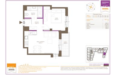 Rzut - Mieszkanie na sprzedaż 2 pokoje o powierzchni 39,11 m² - numer 10 w Panorama Ursus