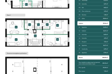 Rzut - Dom na sprzedaż 5 pokoi o powierzchni 180,09 m² - numer 8A w Spokojny Wilanów