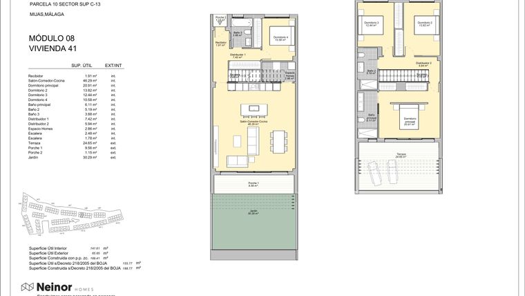 Rzut - Mieszkanie na sprzedaż 4 pokoje o powierzchni 141 m² - numer 8.41 w Evergreen Homes - Mijas