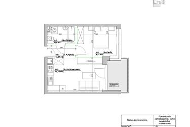 Rzut - Mieszkanie na sprzedaż 2 pokoje o powierzchni 32,71 m² - numer A5 w Laurowy Zakątek