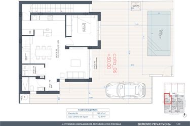Rzut - Dom na sprzedaż 3 pokoje o powierzchni 226,4 m² - numer 6 w Domy szeregowe w Benijófar - 78650137