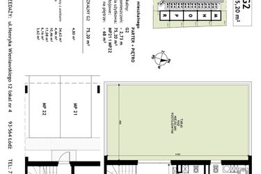 Rzut - Mieszkanie na sprzedaż 3 pokoje o powierzchni 75,2 m² - numer G2 w Złotno Residence