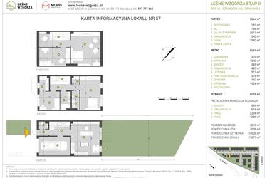 Rzut - Dom na sprzedaż 4 pokoje o powierzchni 140,28 m² - numer 57 w Leśne Wzgórza etap I-II