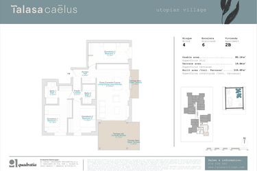 Rzut - Mieszkanie na sprzedaż 3 pokoje o powierzchni 80,14 m² - numer B4-2B w Talasa Caleus II