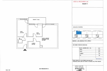 Rzut - Mieszkanie na sprzedaż 3 pokoje o powierzchni 69,89 m² - numer C.53 w Wólczańska 248