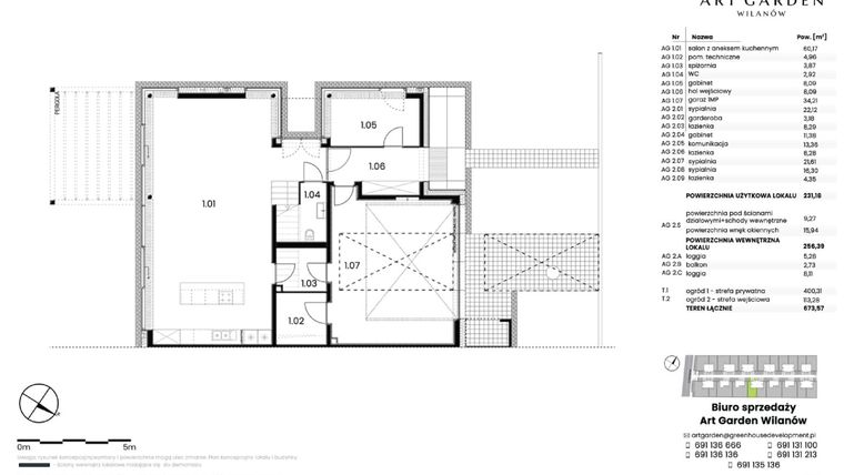 Rzut - Dom na sprzedaż 6 pokoi o powierzchni 231,18 m² - numer AG 14.1 w Art Garden Wilanów