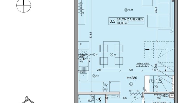 Rzut - Dom na sprzedaż 4 pokoje o powierzchni 85,91 m² - numer 168B w Arkady Walendów etap 5