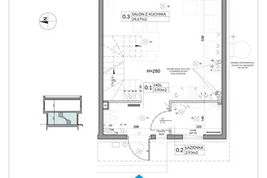 Rzut - Dom na sprzedaż 4 pokoje o powierzchni 74,84 m² - numer 25 w Boska Ksawerowska 2 etap 2
