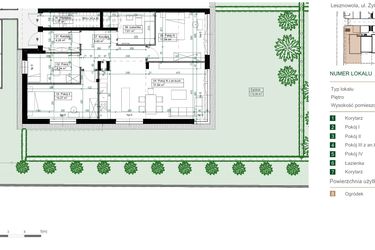 Rzut - Mieszkanie na sprzedaż 4 pokoje o powierzchni 88,72 m² - numer 20.1 w Green Ville