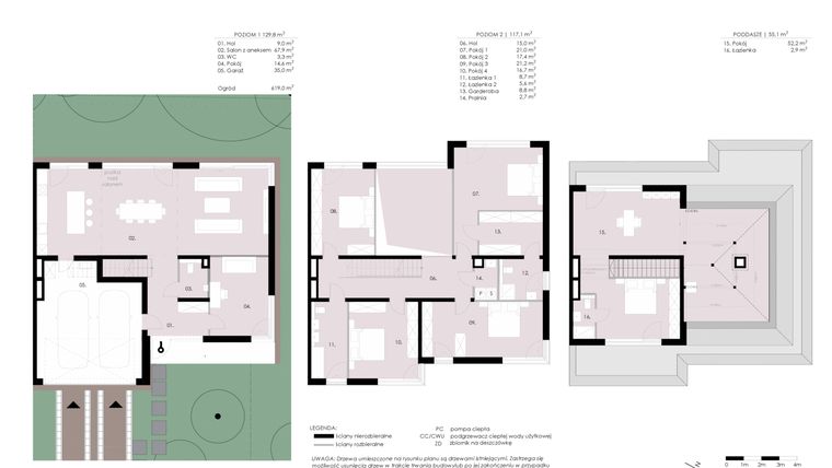 Rzut - Dom na sprzedaż 8 pokoi o powierzchni 302 m² - numer F2 w Wiedeńska Residence