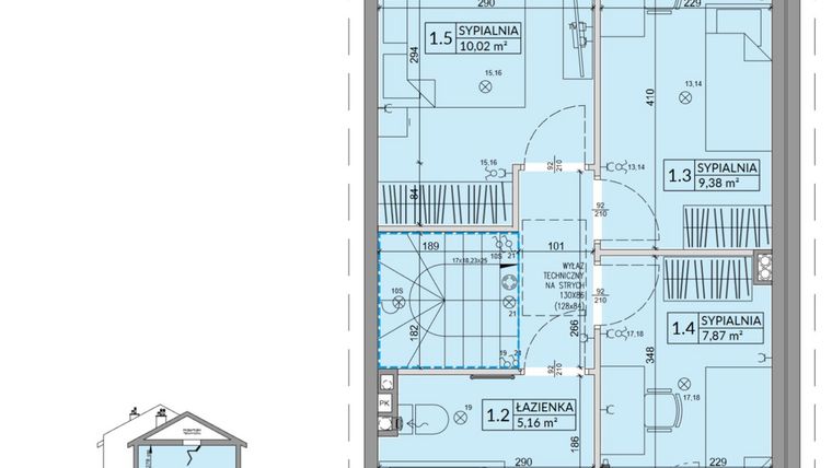 Rzut - Dom na sprzedaż 4 pokoje o powierzchni 77,99 m² - numer 39B w Osiedle Słoneczne etap IV