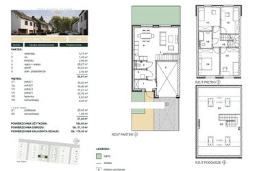 Rzut - Dom na sprzedaż 5 pokoi o powierzchni 140,48 m² - numer B4 w Cisova Park etap II