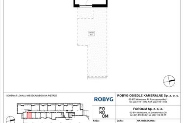 Rzut - Mieszkanie na sprzedaż 1 pokój o powierzchni 27,1 m² - numer OK6/A/0/6 w Osiedle Kameralne VI