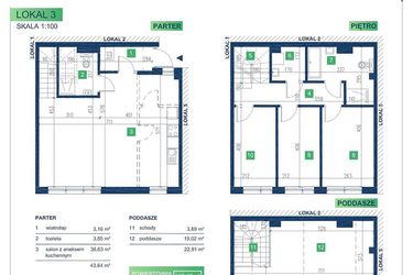 Rzut - Dom na sprzedaż 5 pokoi o powierzchni 113,13 m² - numer 3 w Vista Forest Stabłowice