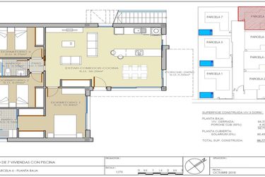 Rzut - Dom na sprzedaż 3 pokoje o powierzchni 98 m² - numer 6 w Dom w Rojales - 35540088