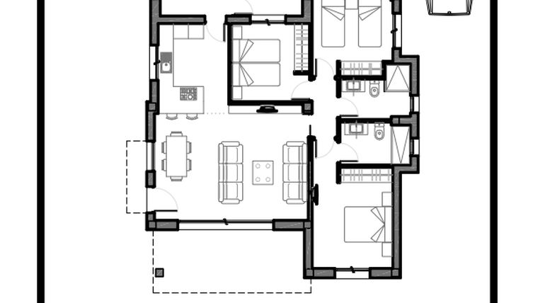 Rzut - Dom na sprzedaż 3 pokoje o powierzchni 120 m² - numer 2 w Dom w Benijófar - 11048101